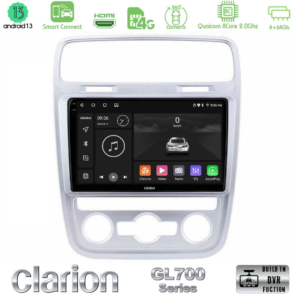 Clarion GL700 Series 8Core Android13 4+64GB VW Scirocco 2014 – 2017 Navigation Multimedia Tablet 9" Με Carplay & Android Auto