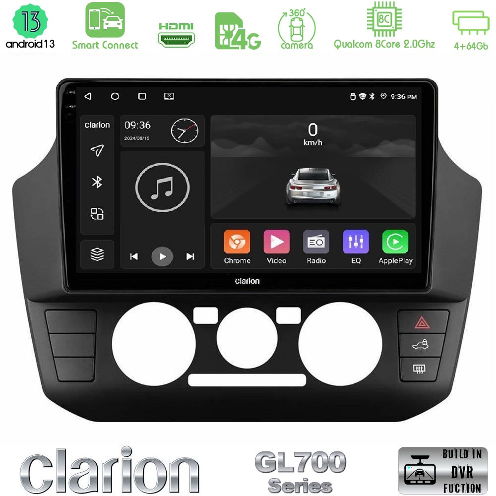 Clarion GL700 Series 8Core Android13 4+64GB VW Up/Skoda Citigo/Seat Mii Navigation Multimedia Tablet 9" Με Carplay & Android Auto